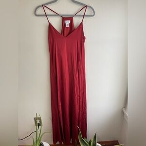 Elegant Red/Rust Slip Dress